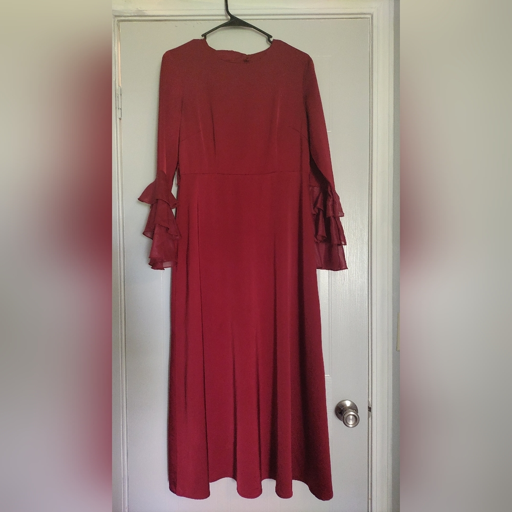 Long red elegant dress